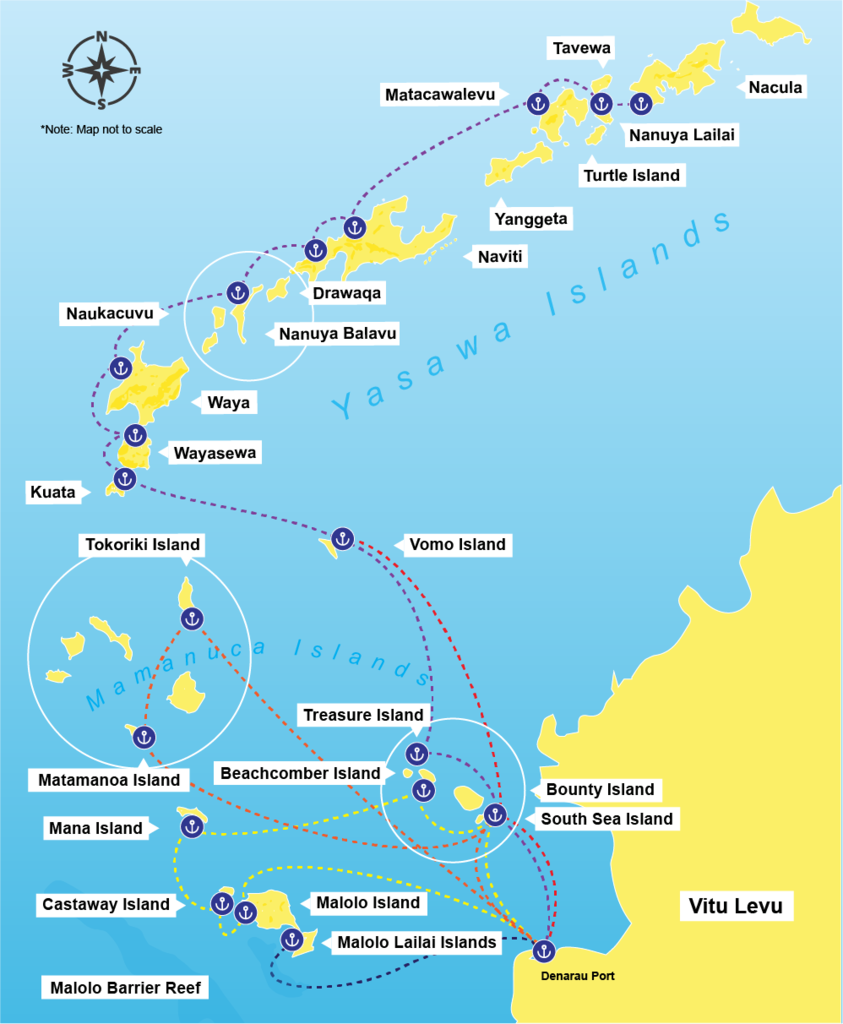 maps of the Fijian islands