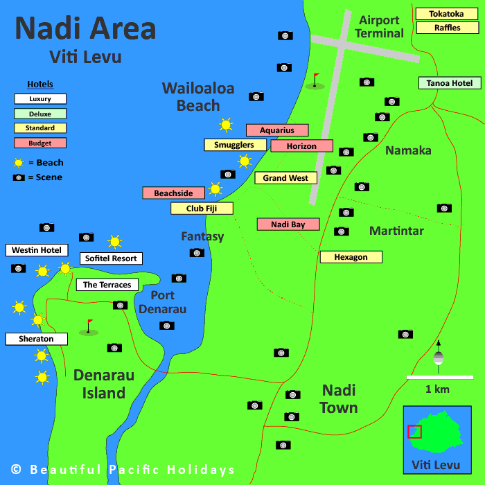 maps of the Fijian islands