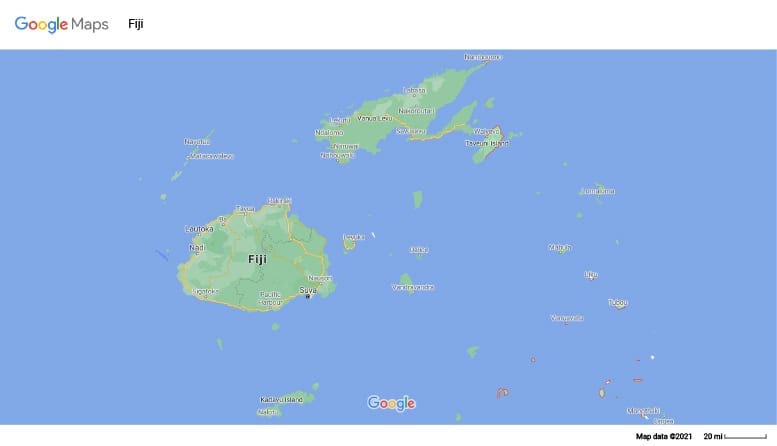 maps of the Fijian islands