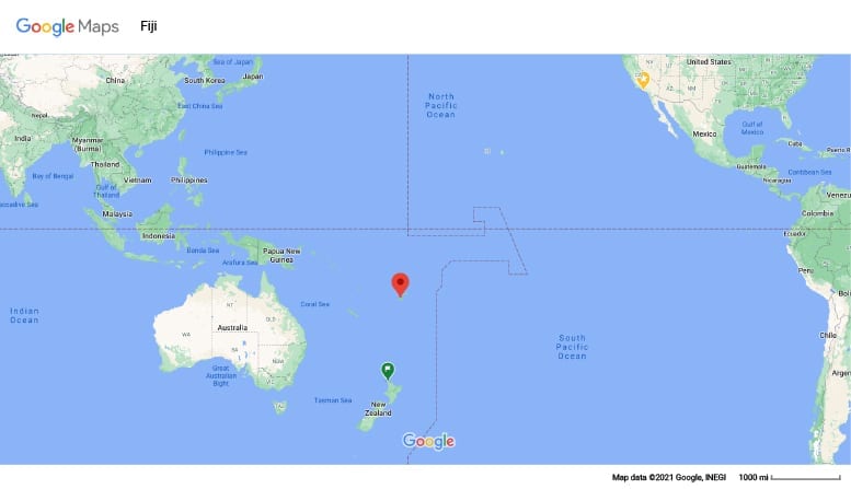 maps of the Fijian islands